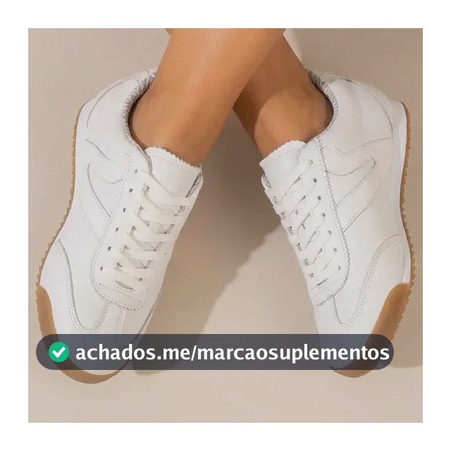 Tênis Branco Feminino Vittal Couro Legitimo Casual Clássico