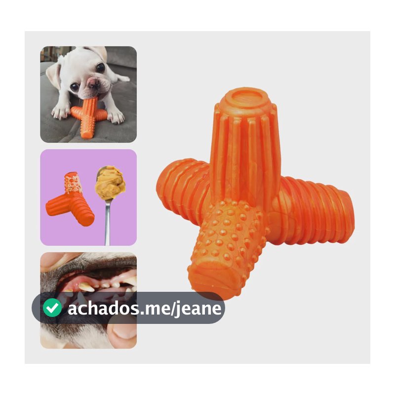 Mordedor Tridimensional 4 Dogs Soft Para Cães Pet Games Pp Laranja