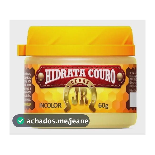 Hidrata Couro Jr - 60g - Banco Automotivo Jaqueta Bolsa Bota