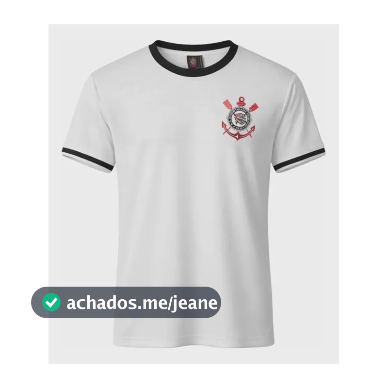 Camisa Corinthians Torcedor Casual Masculina 2026 Braziline Branco G