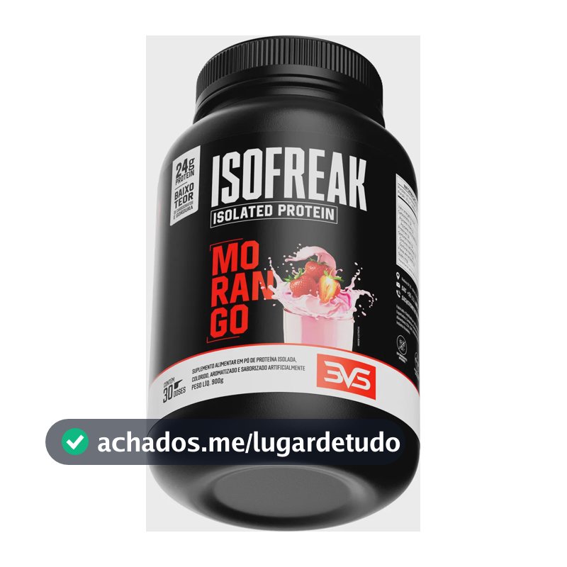 Whey Isolado Isofreak 900g Sabor Morango - Fórmula Avançada Com 24g De Proteína Por Dose
