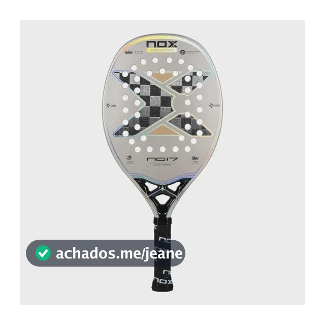 Raquete De Beach Tennis Nox Ng17 Nico Gianotti Carbono 18k Cor Cinza