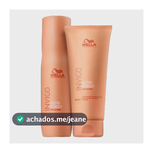 Kit Wella Invigo Nutri Enrich Shampoo 250ml + Condicionador