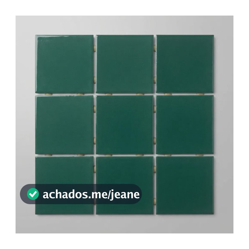 Pastilha Cerâmica Decorativa Atlas 10x10 Obd-15637-verde 1m2 Verde Atlas