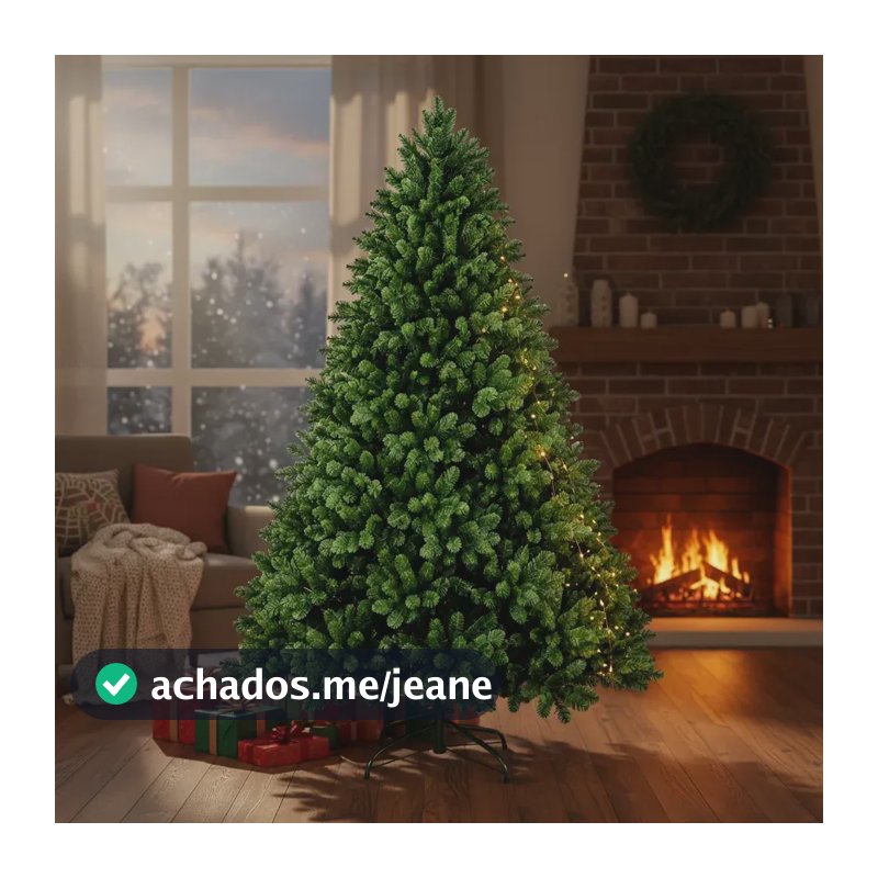 Árvore De Natal 2,40m Verde Tradicional 2300 Galhos Pinheiro Verde-210cm