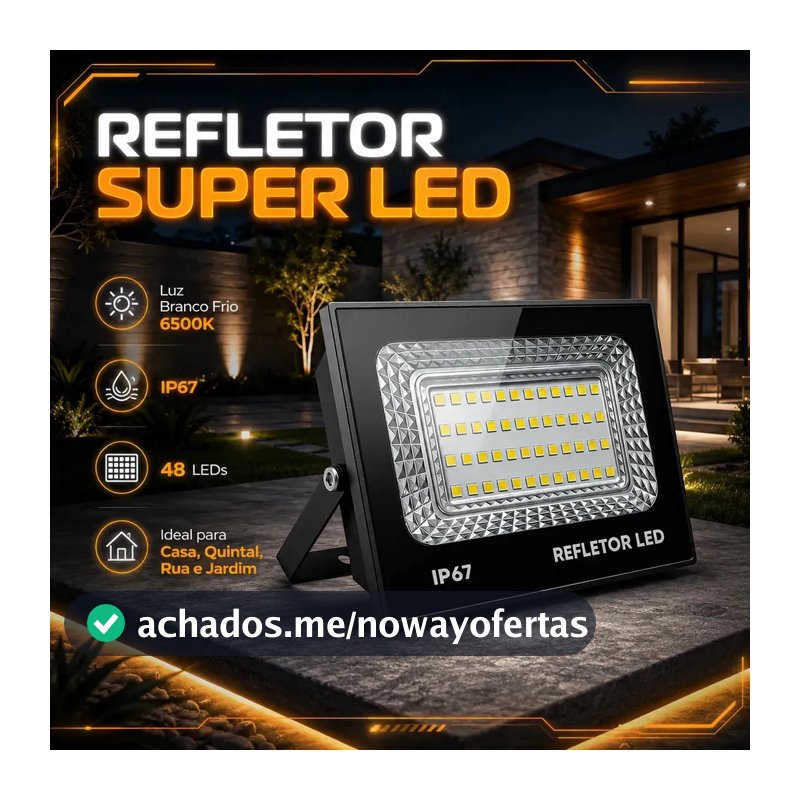 kit 2 Refletor Led 200w Holofote Bivolt Prova D'água Cor Branco Frio 6500k