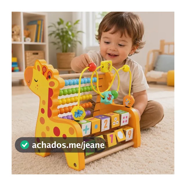 Brinquedo Montessori Ábaco De Madeira Infantil Educativo