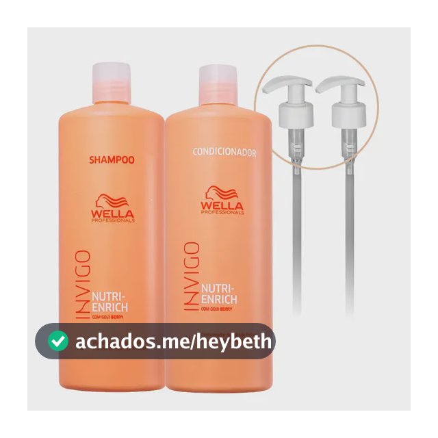 Kit Wella Invigo Nutri Enrich Shampoo e Condicionador 2 L
