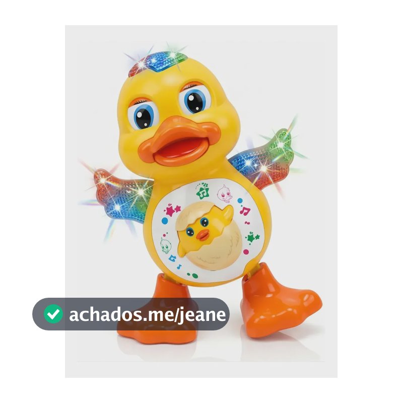 Pato Dançante Musical Brinquedo Luz Som Patinho Dançarino