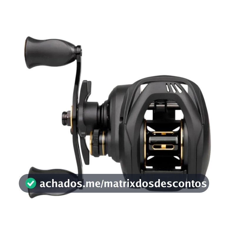 Carretilha Pesca Kawana Puma 151 10rol 186g 8 Drag 0,30mm 130m Preto Esquerdo