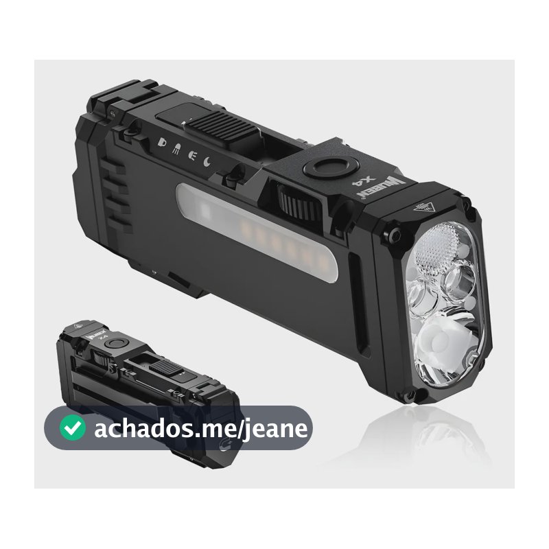 Lanterna Wuben X4 Edc Com Luz Rgb 1500 Lúmens Branco Preto
