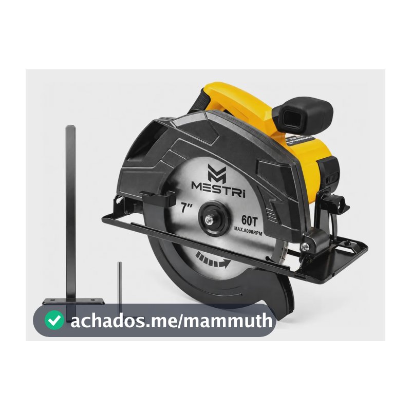 Serra Circular Elétrica Mestri 185mm 1100w Cor M-212 Amarelo
