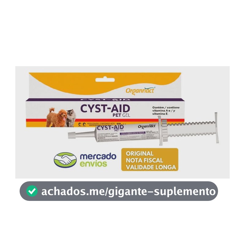 Cyst Aid Pet Organnact Gel Suplemento Renal Para Cães Gatos 27ml