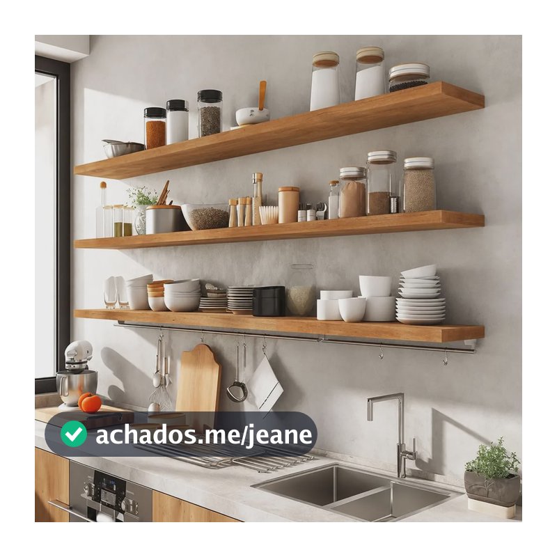 Prateleira Mdf 180x15 2,5cm Suporte Invisível Madeira 20kg Freijó