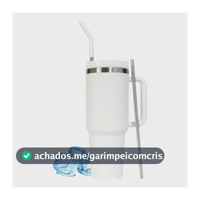 Copo Termico 1200ml Aço Camada Dupla Com Alça Canudo Inox