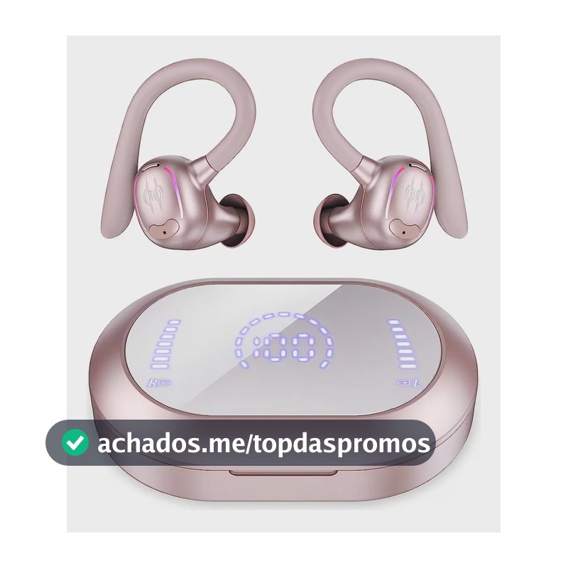 Fone de Ouvido Mertto Sem Fio YYK-635 Rosa Com Bluetooth 5.3 e Microfone