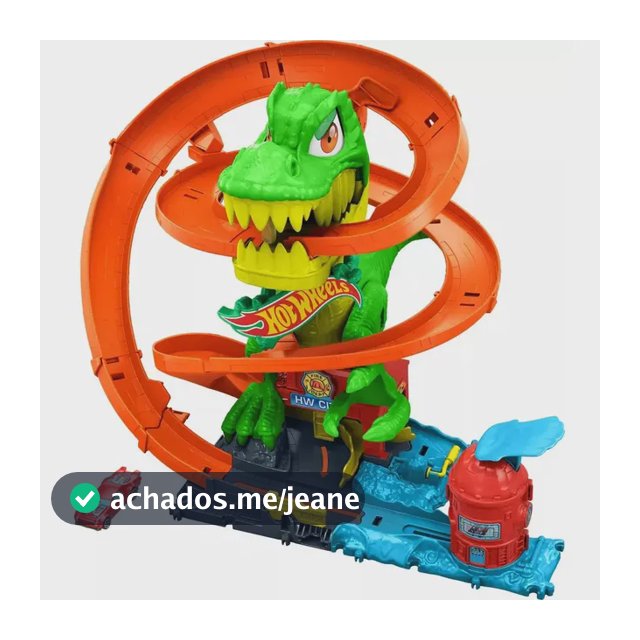 Trilha Hot Wheels Jurassic World T-rex Vs Fire Station