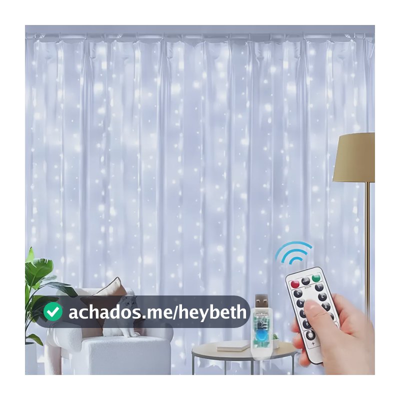 33m Cortina De Luz 300 Pisca Pisca Led Decoração De Natal Branco-frio 110v/220v