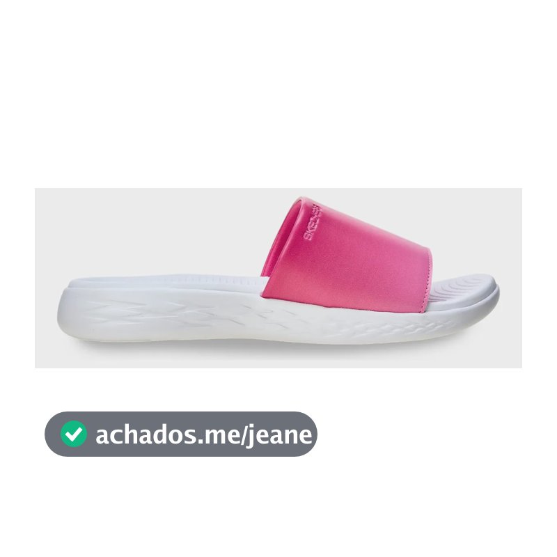 Chinelo Feminino On-the-go Skechers Rosa Liso 36 Br