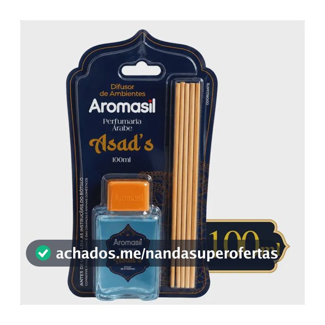 Difusor com Vareta Aromasil Asad's de Perfumaria Árabe para Ambiente 100 mL