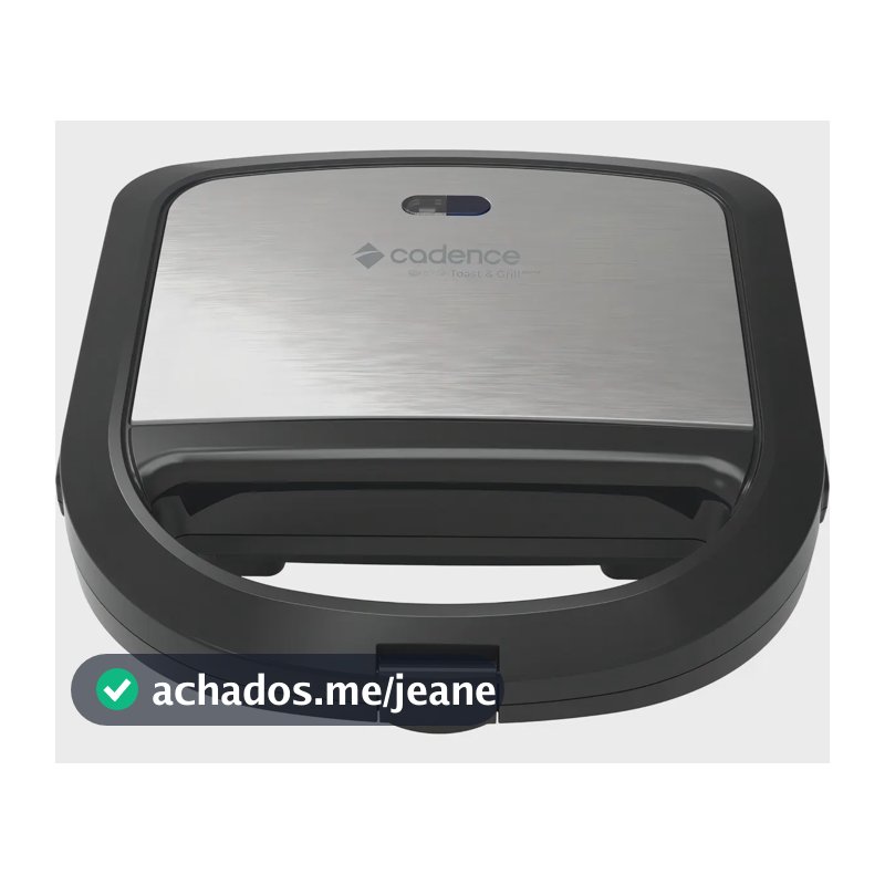 Sanduicheira Elétrica Cadence Toast & Grill Prime Inox Cor Inox/Preto