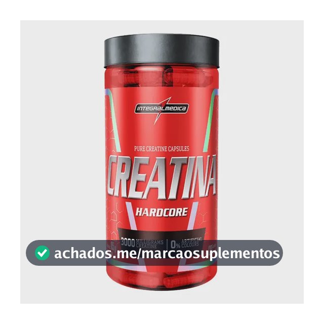 Creatina Integralmédica Hardcore em cápsula Sem sabor x 105g de 120 un