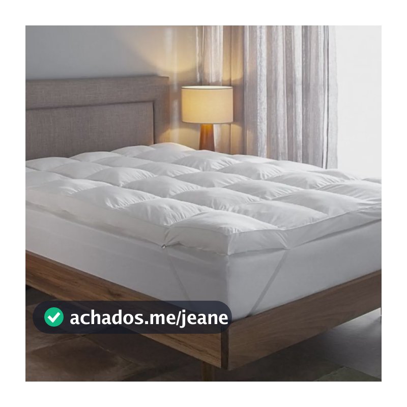 Pillow Top Queen Buddemeyer Vision Fill Gold Branco Branco Queen