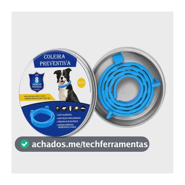 Coleira Anti Pulga Leishmaniose Carrapato Mosquito Cão Gato