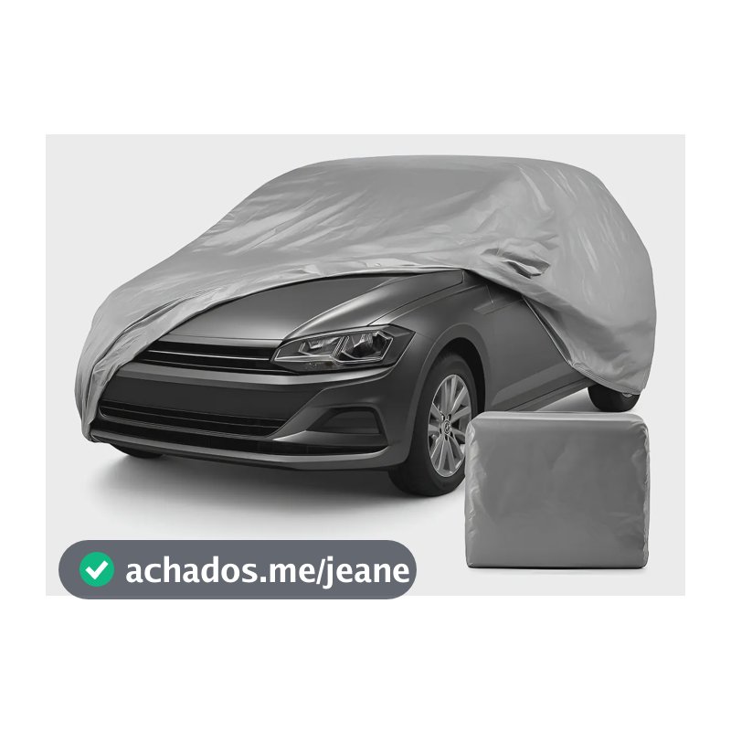 Capa Cobrir Carro Tamanho M 100% Impermeável Forrada Anti-uv Prateado