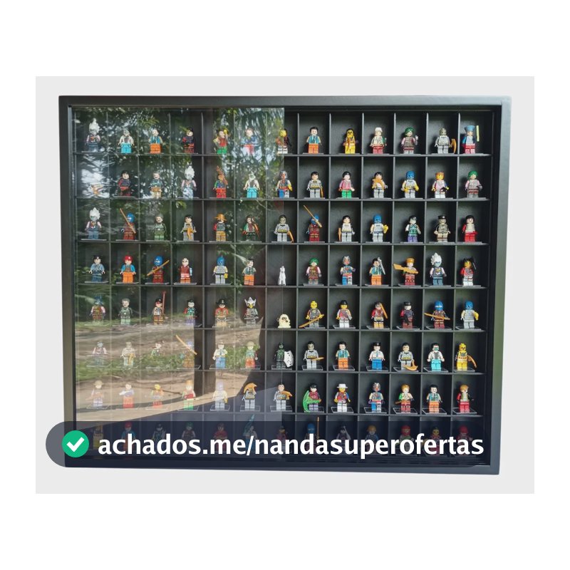 Estante 104 Nichos Compatível Com Legos Minifigures Cod43-1 Preto