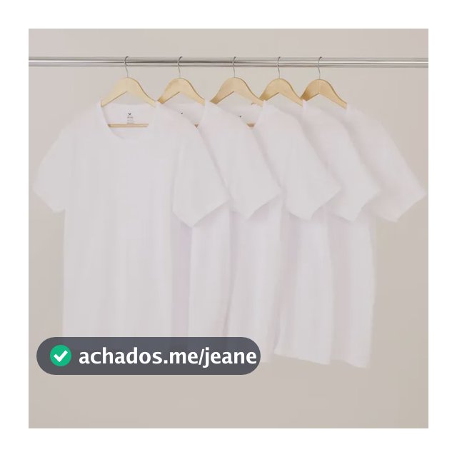 Kit Com 5 Camisetas Masculinas Básicas Slim Hering
