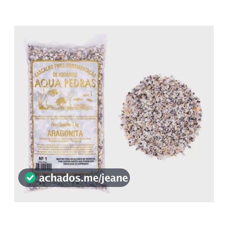 Substrato Aragonita Aqua Pedras 1kg para Aquários