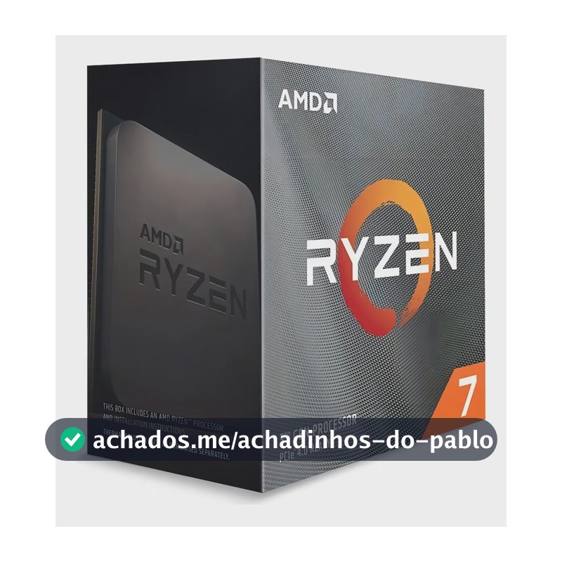 Processador AMD Ryzen 7 5700X 3.4GHz (4.6GHz Max Turbo) AM4