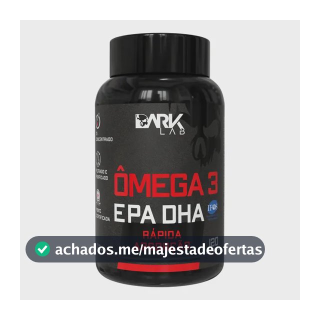 Ômega 3 EPA DHA Dark Lab em cápsula Sem sabor de 120 un