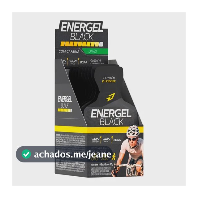 Carbo Gel Energel Black Com Cafeína Cx 10 Sachês Bodyaction
