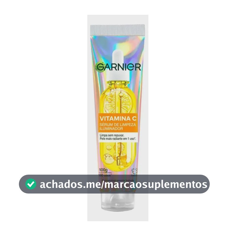 Garnier Sérum de Limpeza Facial Iluminador com Vitamina C, Antimarcas, Pele normal a oleosa, Serumnete 100G