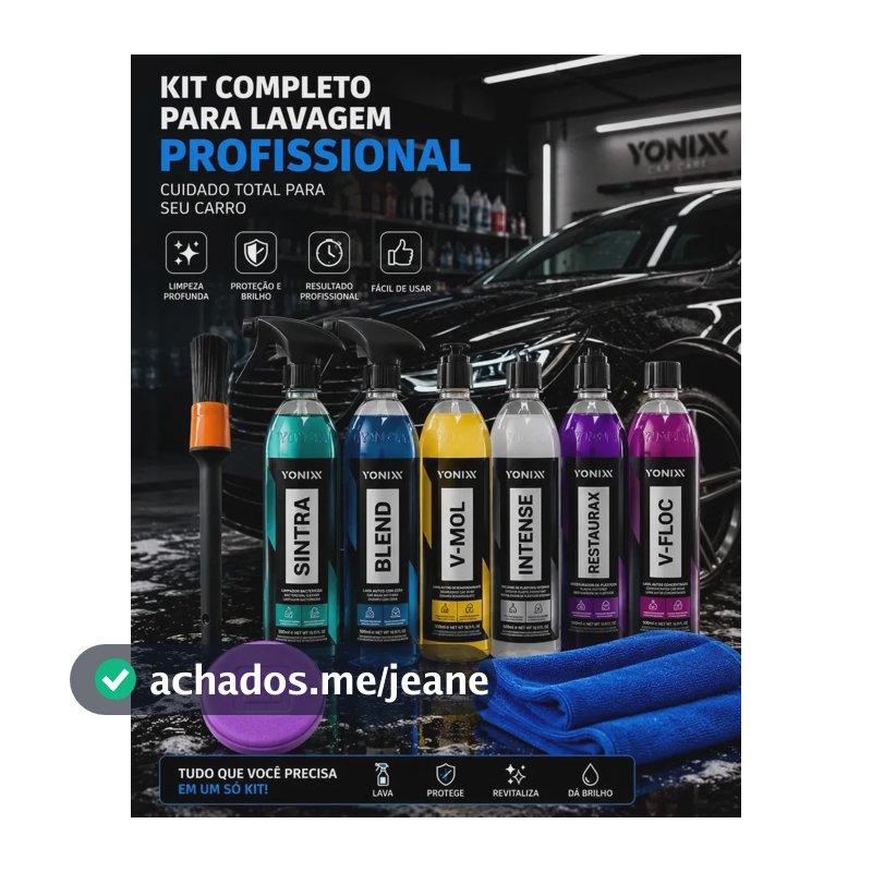 Kit Lavagem Automotiva Completa Profissional V-mol Premium