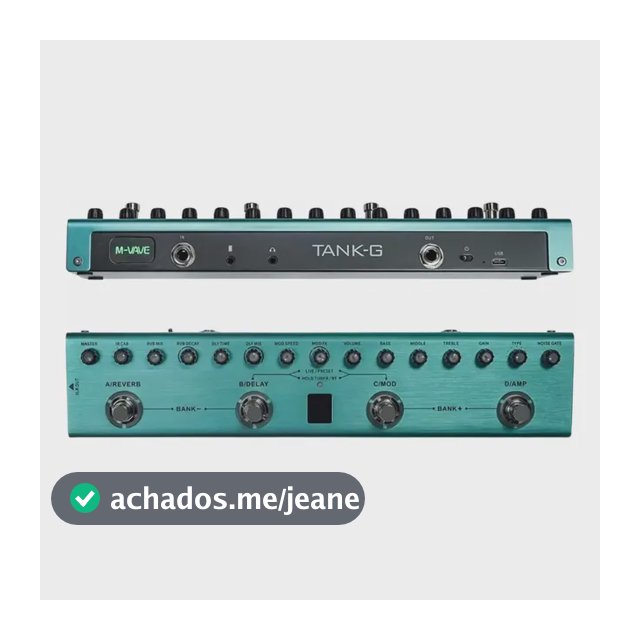 Pedaleira M-Vave Tank-G Pedal de Guitarra Cor Verde-Claro