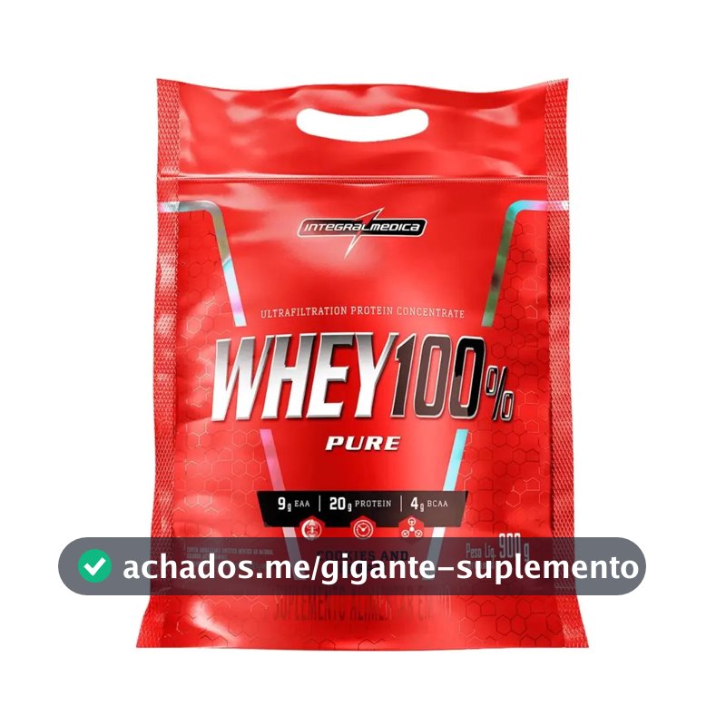 Whey 100% Pure Integralmédica de Cookies and Cream – 907g