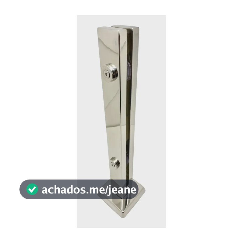 Coluna Torre Aço Inox 304 Com 40 Cm Guarda Corpo 2 Furos