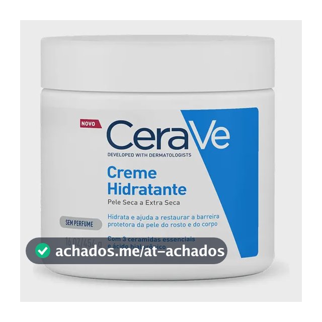 Creme Hidratante Corporal e facial para Pele Seca a Extra Seca Sem Perfume 454g CeraVe