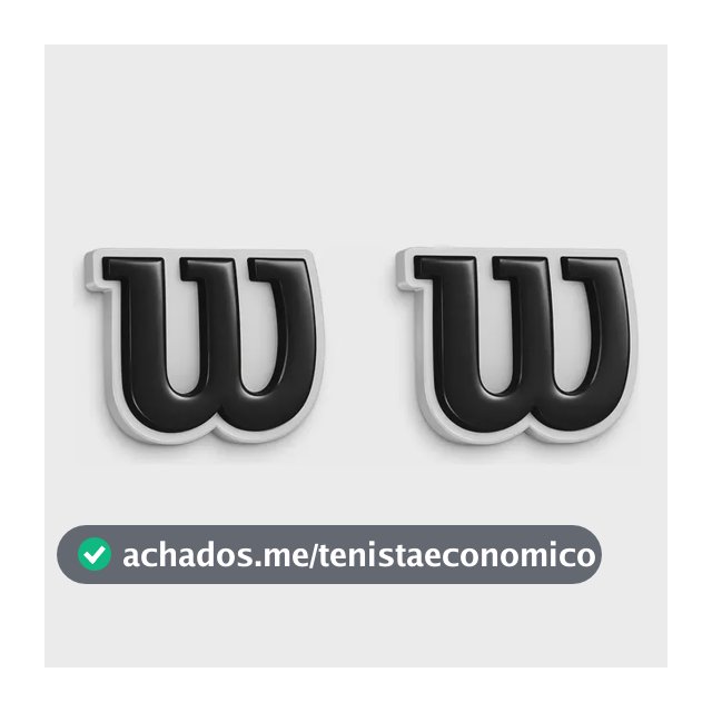 Kit 2 Antivibrador Raquete Tênis Wilson Dampener Amortecedor Preto