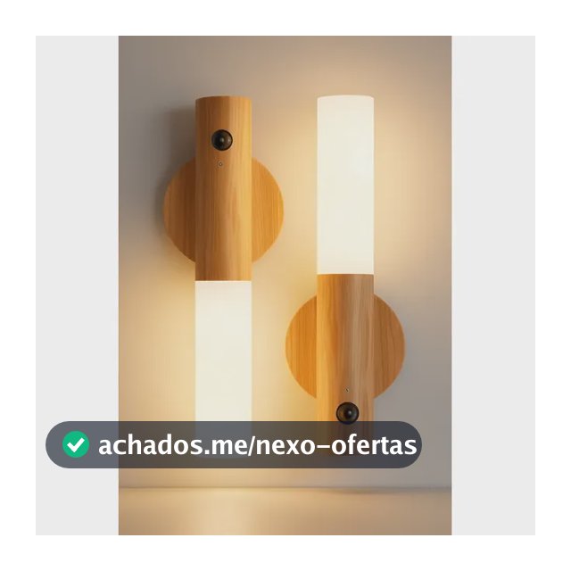 Kit 2 Luminárias Led Bastão Recarregáveis Sensor Movimento 127v Marrom-claro