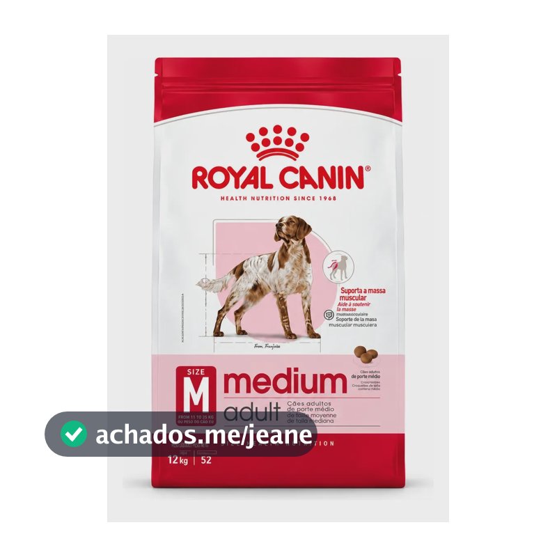 Ração Royal Canin Medium Adult Cães Adultos Médio 12kg