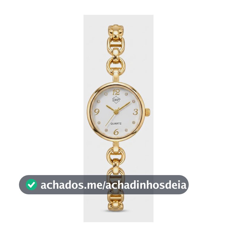Relógio De Pulso Feminino Bracelete Luxo Old Money Chique Dourado Cx Branca