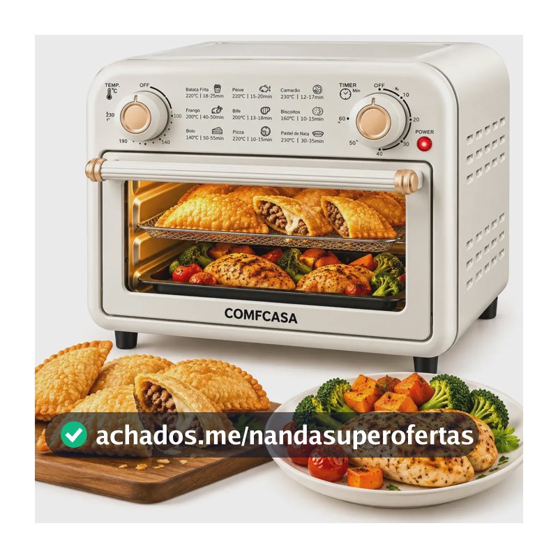Air Fryer Oven 12L 1200W 3 em 1 Mini Forno Elétrico 220V