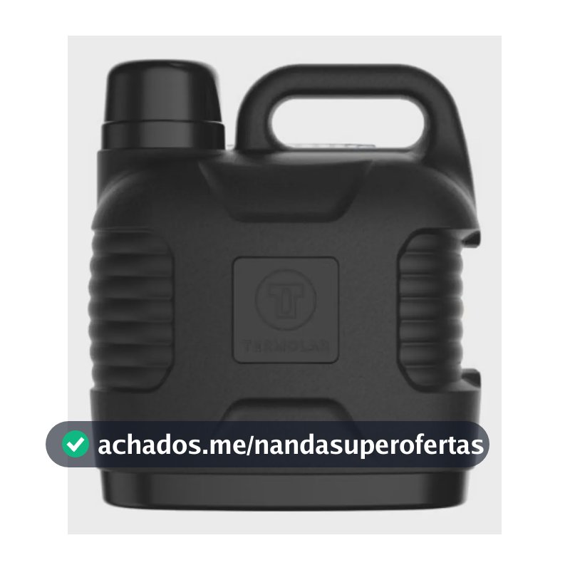 Garrafa térmica Super Thermo Thermolar de 5 litros com tampa primária preta