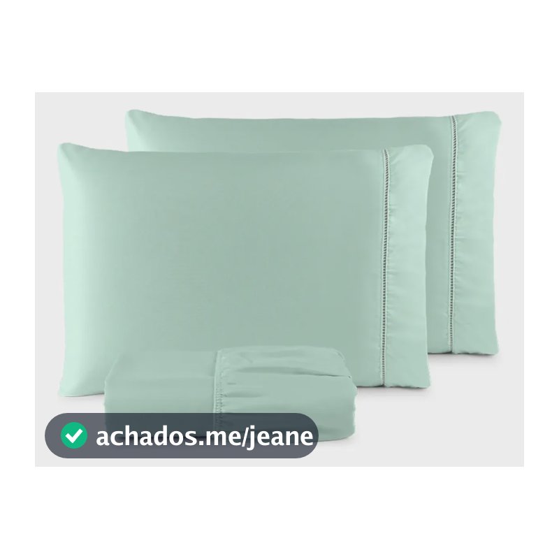 Jogo De Lençol 400 Fios Queen Verde Liso 3 Peças Com Elástico Padrão Hotel