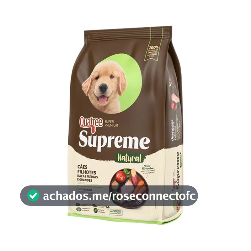 Alimento Quatree Super Premium Supreme Para Cão Filhote De Raça Média E Grande Sabor Frango E Batata Doce Em Saco De 10.1kg