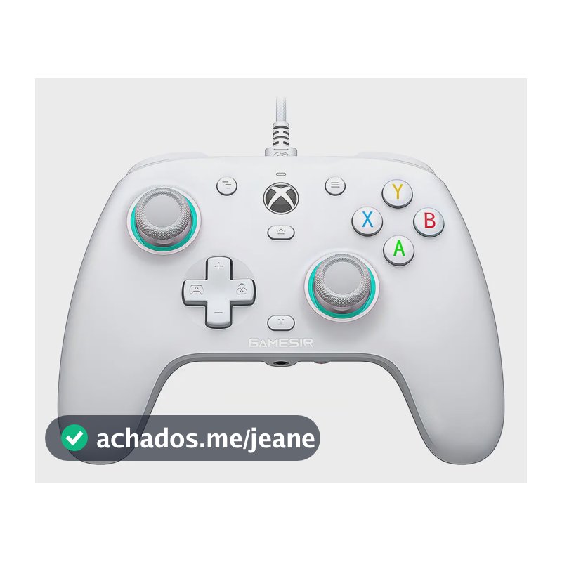 Controle GameSir G7 SE com Fio para Xbox One Series S X PC Hall Effect Botões Mecânicos Cor Branco